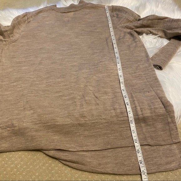 BADGLEY MISCHKA Tan Mockneck 100% Merino Wool Sweater - Picture 10 of 11